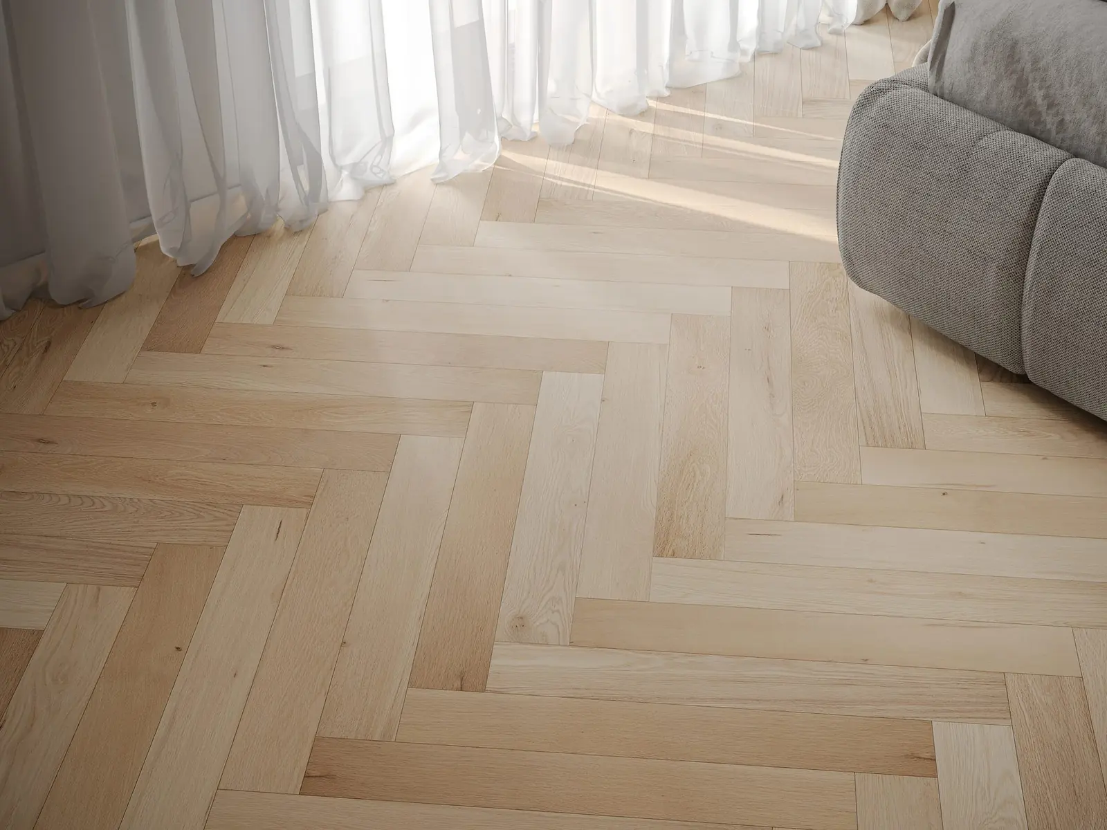 Infografía 3D de detalle de pavimento Woodcover Classic en espiga de pluscover, catálogo comercial de pavimentos (Grupo Habermas)